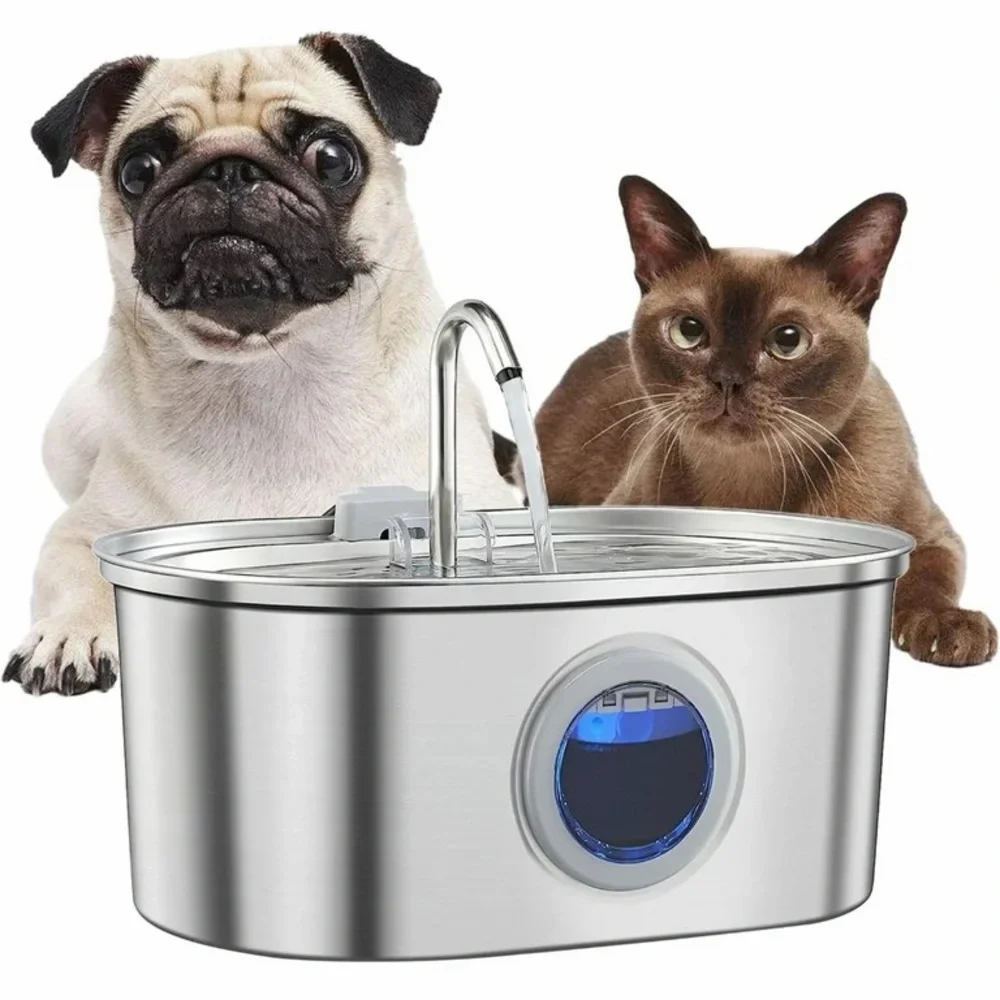 Source Unknown Stainless Steel Pet Water Fountain - Silver